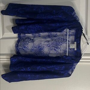H&M Royal Blue Lace Women's Blazer